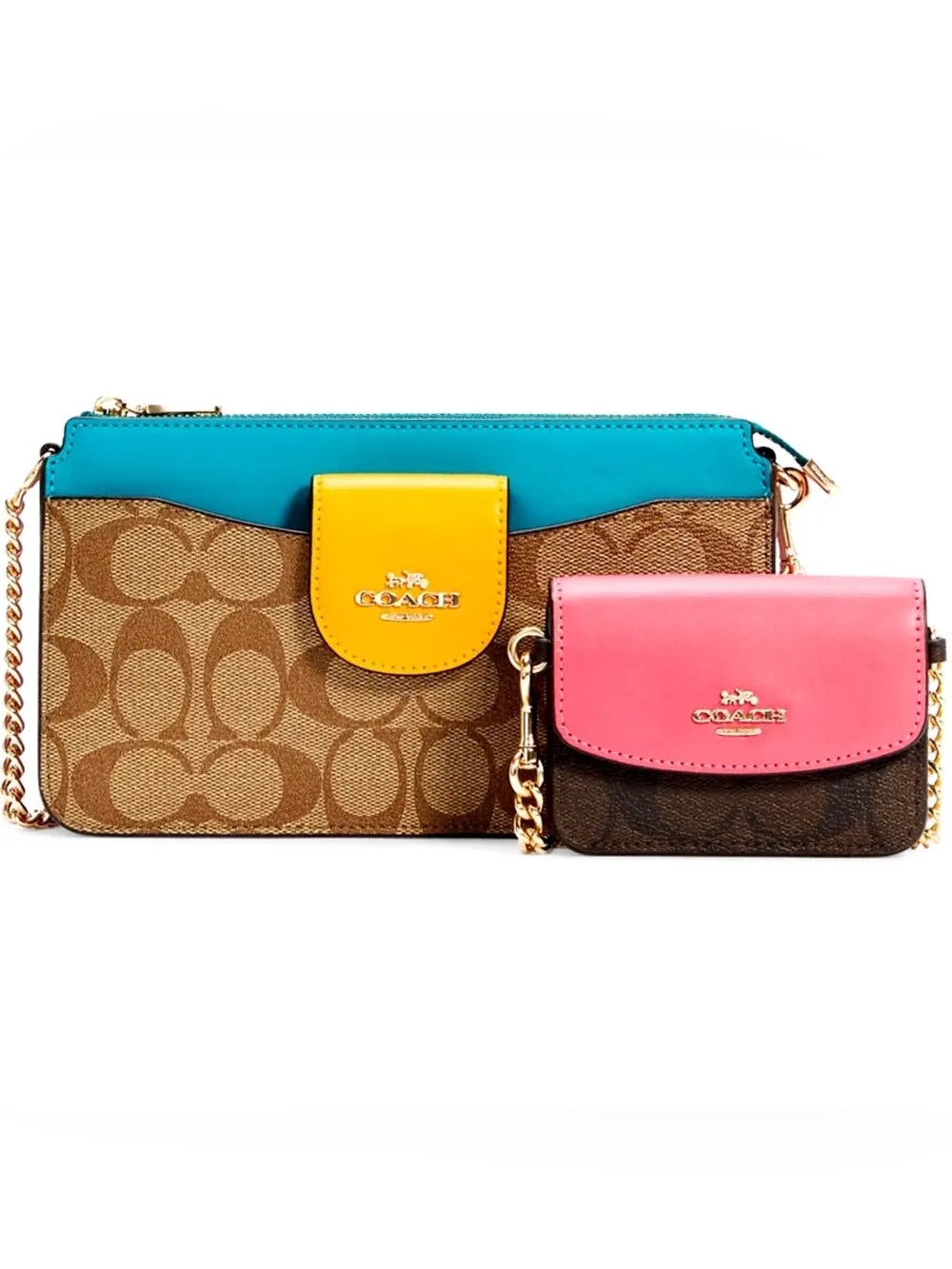 Coach Poppy ColorBlock Crossbody and Card Case